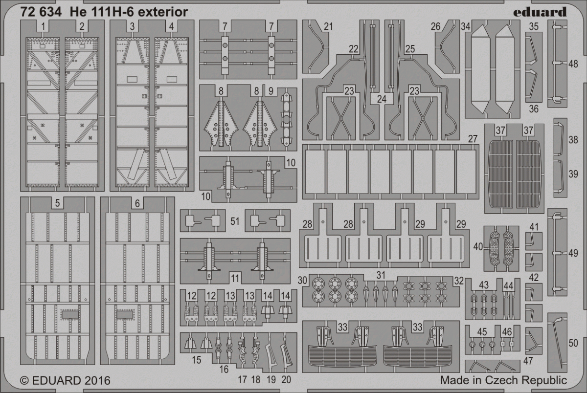 Eduard 72634 He 111H-6 exterior AIRFIX 1/72