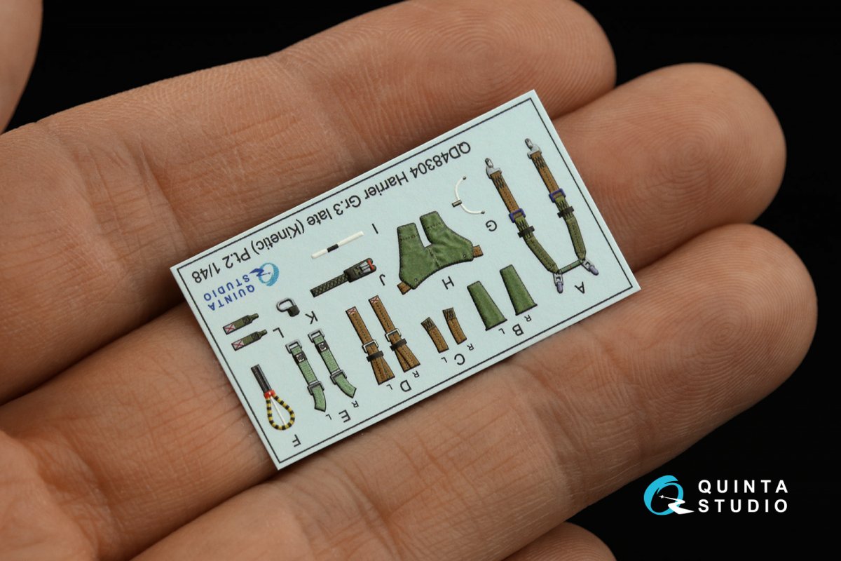 Quinta Studio QD48304 Harrier Gr.3 late 3D-Printed &amp;amp; coloured Interior on decal paper (Kinetic) 1/48 – zdjęcie 5