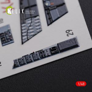 KELIK K48078 F/A-18F Super Hornet interior 3D decals for MENG kit 1/48 – zdjęcie 9