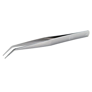 Mineshima F-8 AA bent tip tweezers 150mm