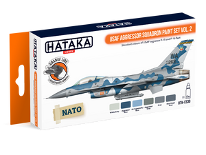 Hataka HTK-CS30 ORANGE LINE – USAF Aggressor Squadron paint set vol. 2 (6x17ml)