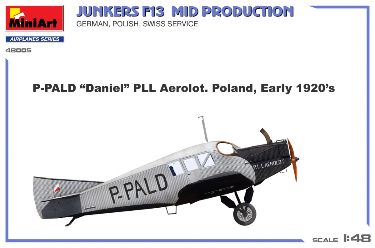 MiniArt 48005 Junkers F13. Mid Prod. German, Polish, Swiss Service 1/48 – zdjęcie 10