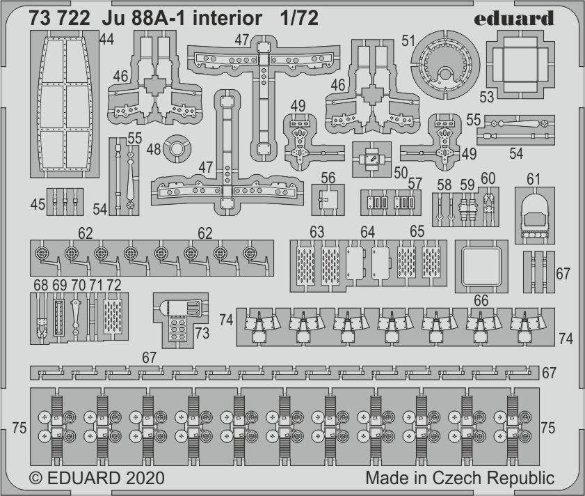 Eduard 73722 Ju 88A-1 interior 1/72 REVELL – zdjęcie 2
