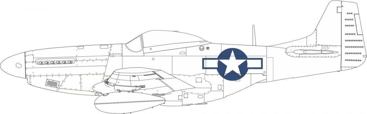 Eduard CX664 P-51D US national insignia EDUARD 1/72