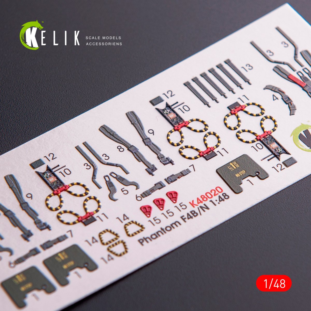 KELIK K48020 F-4B/N INTERIOR 3D DECALS FOR ACADEMY KIT 1/48 – zdjęcie 3