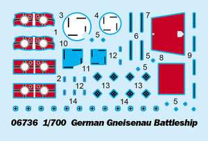 Trumpeter 06736 German Gneisenau Battleship 1/700 – zdjęcie 4