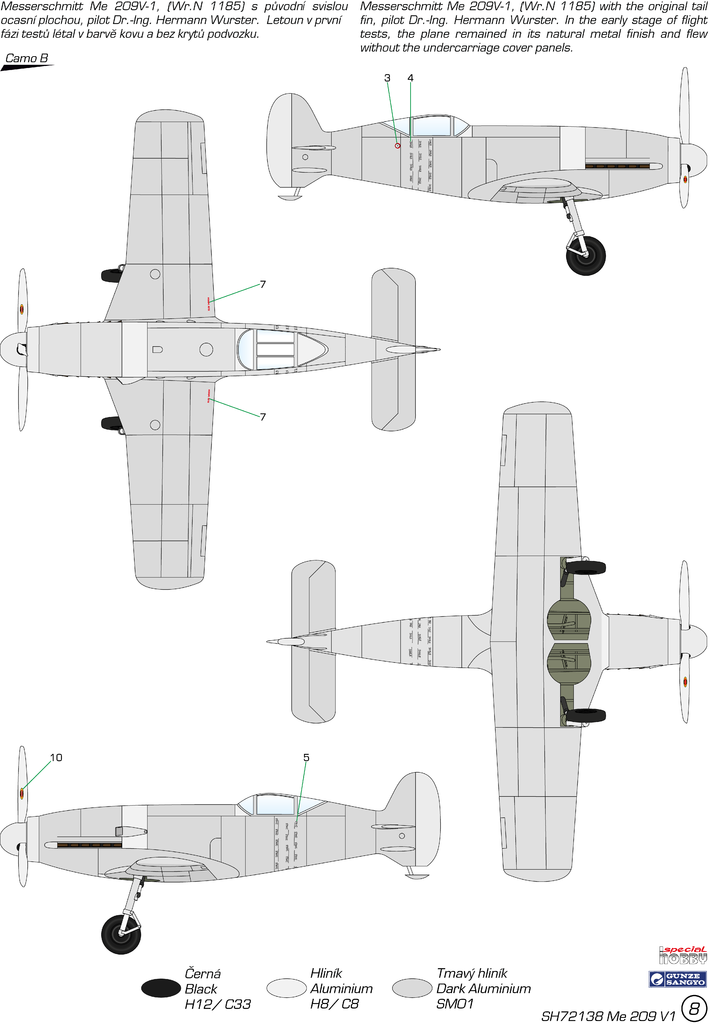 Special Hobby 72138 Messerschmitt Me 209V-1 1/72 – zdjęcie 4