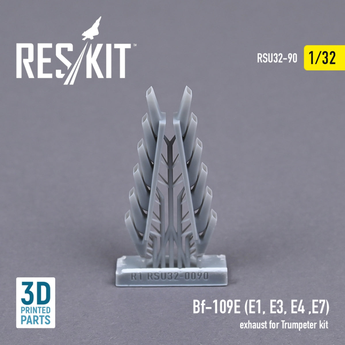 RESKIT RSU32-0090 BF-109E (E1,E3,E4,E7) EXHAUST FOR TRUMPETER KIT (3D PRINTED) 1/32 – zdjęcie 2