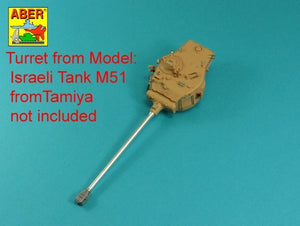 Canon Aber 35L-120 105 mm D1504 L/44 avec frein de bouche pour Sherman M51 israélien au 1/35  – image 13