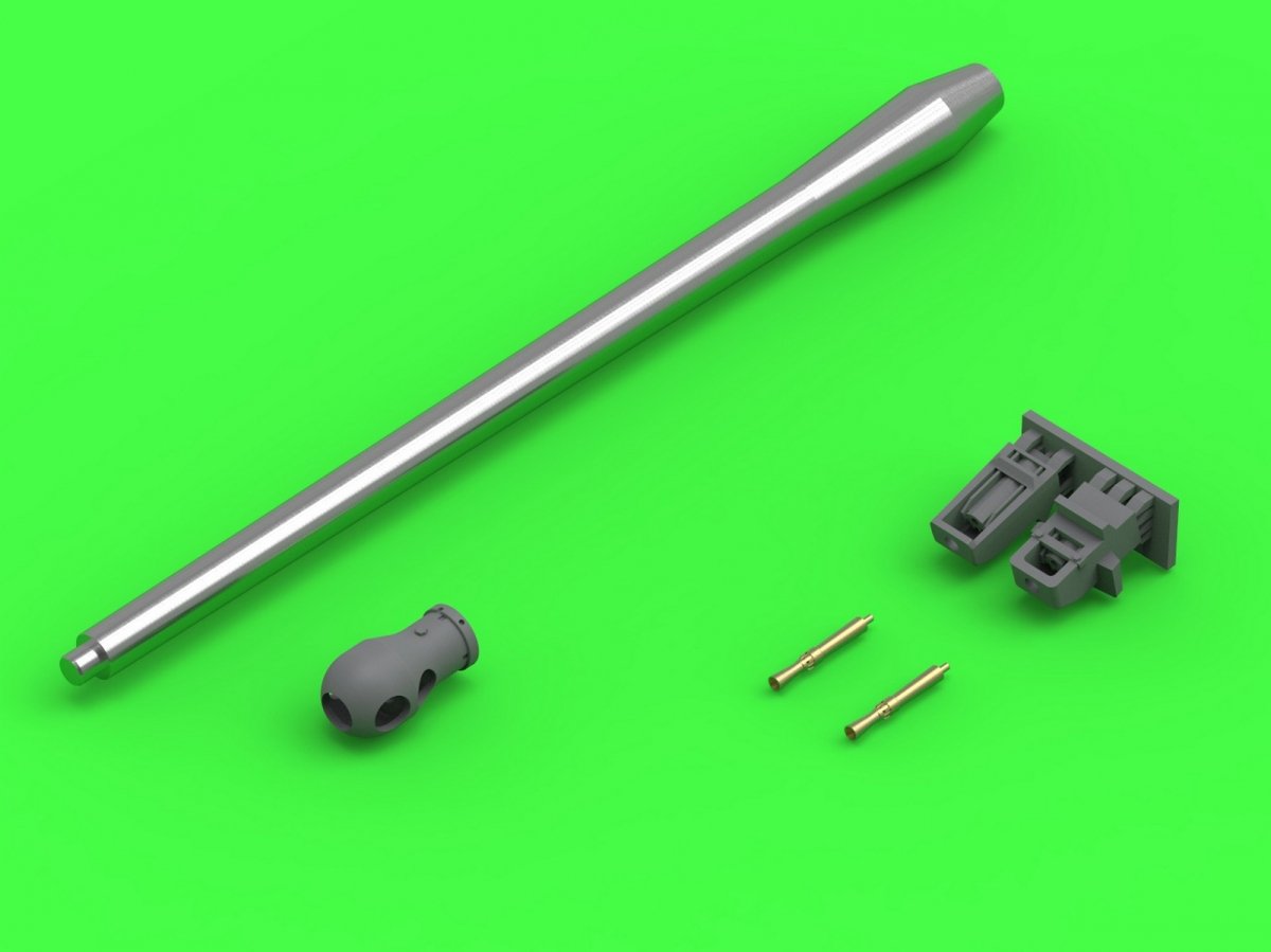 Master GM-35-047 A34 Comet - 77mm HV gun barrel & Besa MG barrels with resin mounts (for Tamiya kit) 1/35