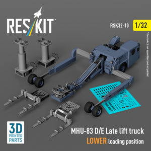 RESKIT RSK32-0010 MHU-83 D/E Late lift truck LOWER loading position (3D Printed model kit) 1/32 – zdjęcie 4