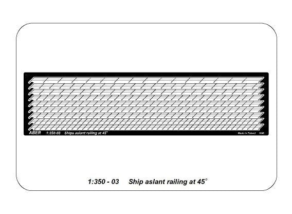 Aber 350-03 Ships aslant railing at 45 degree 1/350 – image 5