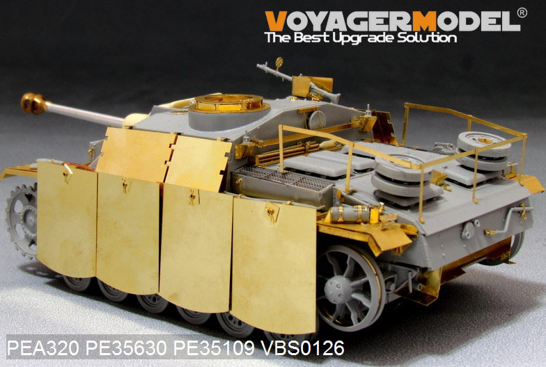 Voyager Model PEA320 WWII German StuG.III Ausf.G Final version Pivot-Mounting Swinging Type Hull Side Armour Skirts (For DRAGON) 1/35 – zdjęcie 11