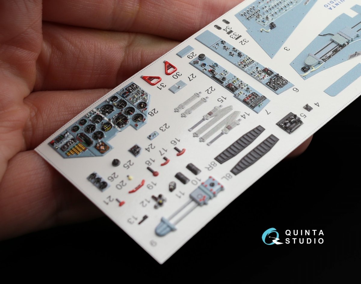 Quinta Studio QD32001 Su-25 3D-Printed &amp;amp; coloured Interior on decal paper (for Trumpeter kit) 1/32 – zdjęcie 7