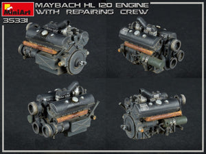 Miniart 35331 MAYBACH HL 120 ENGINE FOR PANZER III/IV FAMILY WITH REPAIR CREW 1/35 – zdjęcie 11