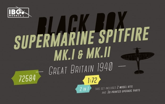 IBG 72584 Supermarine Spitfire Mk.I & Mk.II - Great Britain 1940 - Black Box Edition - Limited edition 1/72
