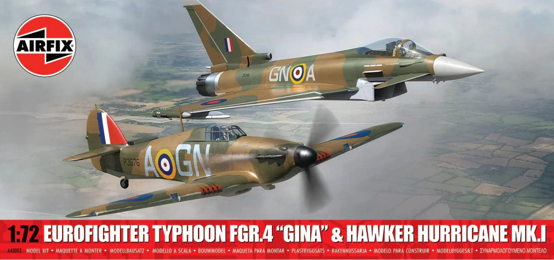 Airfix 40002 Eurofighter Typhoon FGR.4 "Gina" & Hawker Hurricane Mk.I - Twin Pack 1/72