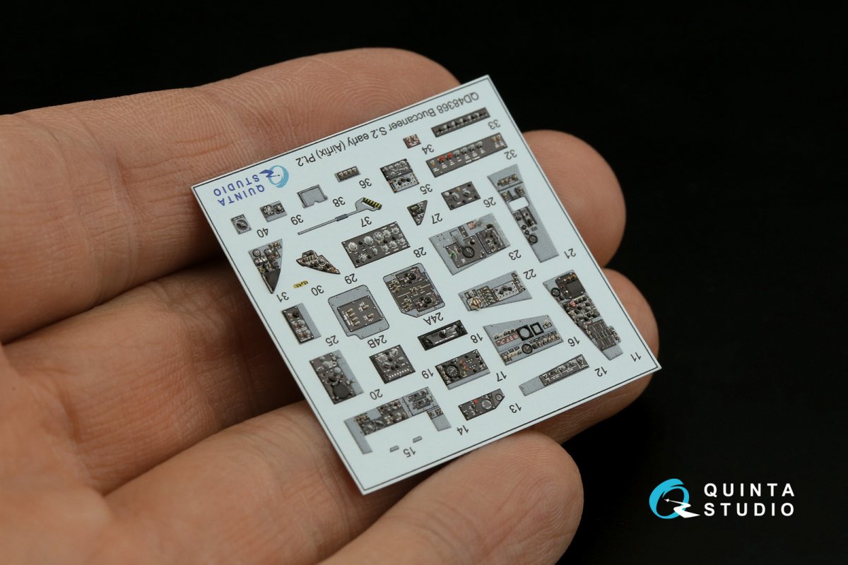 Quinta Studio QD48368 Buccaneer S.2 early 3D-Printed &amp;amp; coloured Interior on decal paper (Airfix) 1/48 – zdjęcie 14