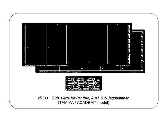 Aber 25011 Side skirts for Panther G/Jagdpanther 1/25 – image 7