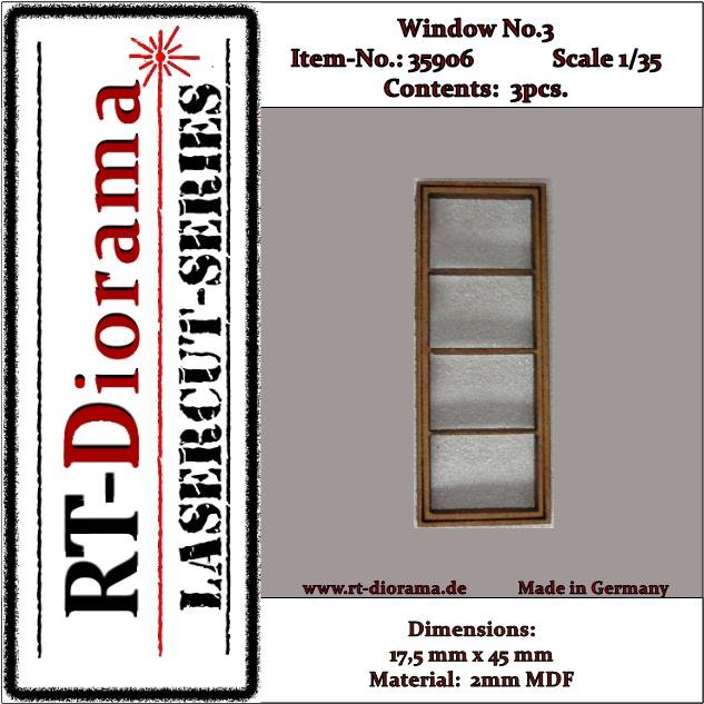 RT-Diorama 35906 Window No.: 3 (3 pcs) 1/35