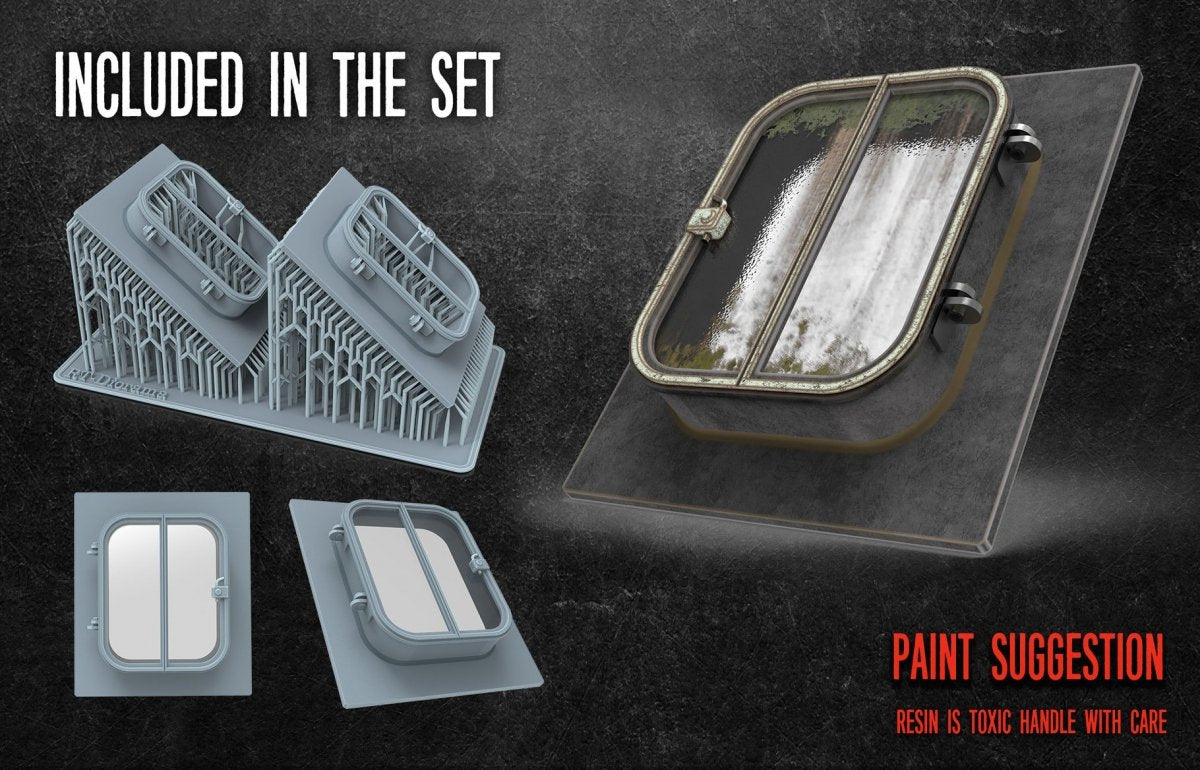 RT-Diorama 35683 Rooftop Window Hatch Set 1/35 – zdjęcie 2