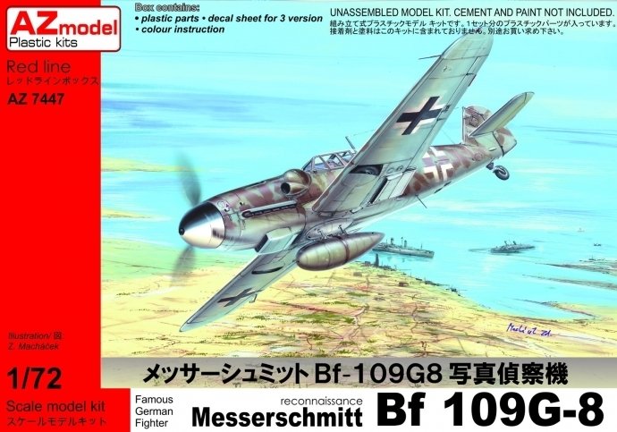 AZ Model AZ7447 Messerschmitt Bf-109G-8 Recon 1/72