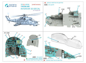 Quinta Studio QDS-48356 Mi-24D 3D-Printed &amp;amp; coloured Interior on decal paper (Trumpeter) (Small version) 1/48 – zdjęcie 2