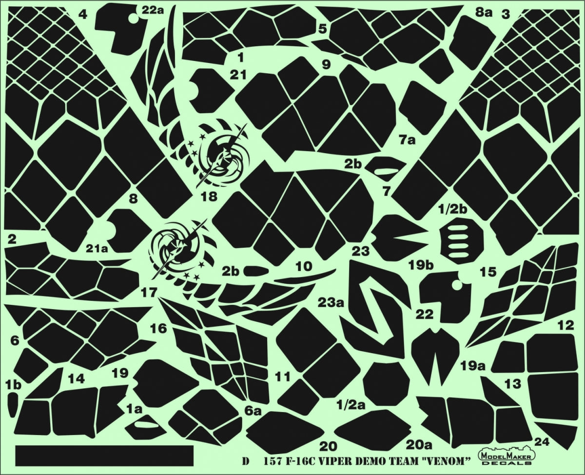 ModelMaker Decals D48157 F-16C Viper Demo Team &amp;quot;Venom” 1/48 – zdjęcie 4