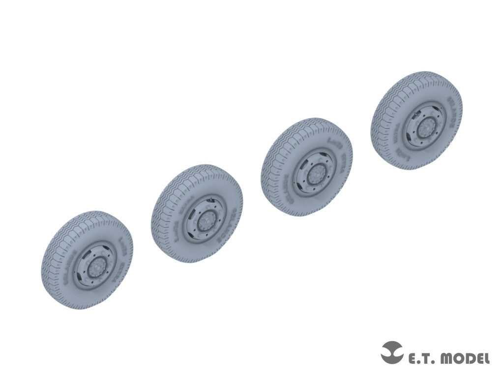 E.T. Model P35-104 WWII German Sd.Kfz.234 Small Diameter Weighted Wheels Type.4 1/35 – zdjęcie 2
