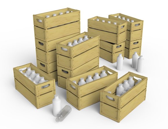 Miniart 35573 MILK BOTTLES &amp;amp; WOODEN CRATES 1/35 – zdjęcie 2