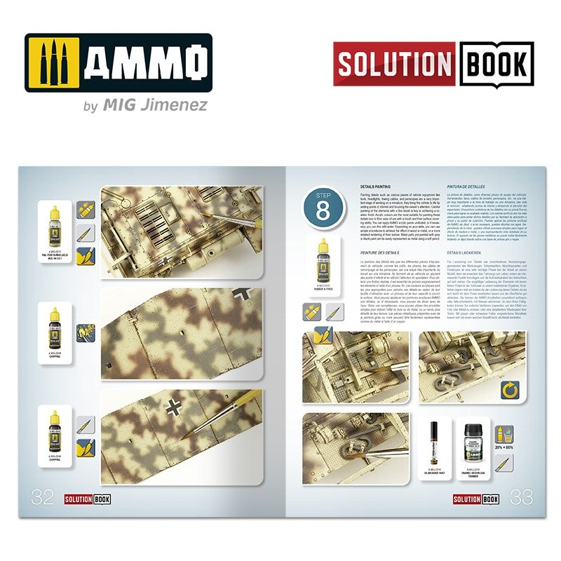 Ammo of Mig 6527 How to Paint WWII German Mid-War Vehicles SOLUTION BOOK 21 (Multilingual Book) – zdjęcie 10