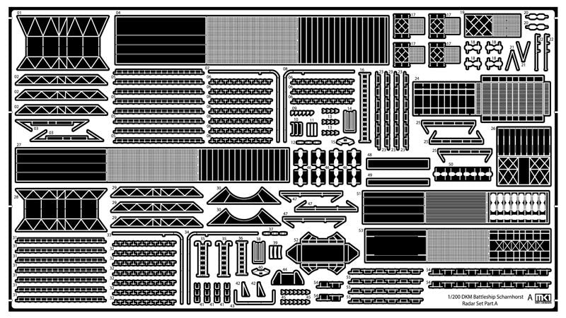 MK1 Design MD-20024 DKM Battleship SCHARNHORST DX PACK for Trumpeter 1/200 – zdjęcie 65