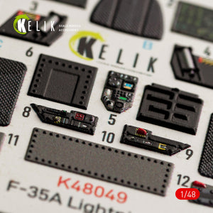 KELIK K48049 F-35A LIGHTNING II INTERIOR 3D DECALS FOR MENG KIT 1/48 – image 4