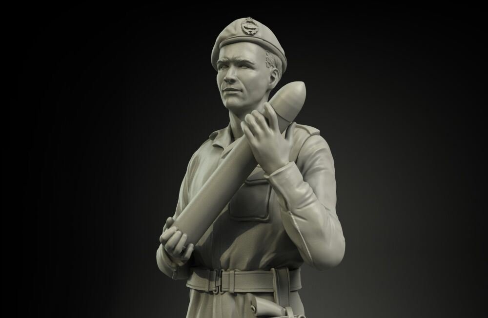 Panzer Art FI35-051 British RAC North Africa loading 75mm ammo soldier No.1 1/35 – zdjęcie 2