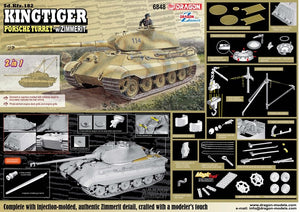 Dragon 6848 Sd.Kfz.182 Kingtiger Porsche Turret w/Zimmerit 1/35 – zdjęcie 2