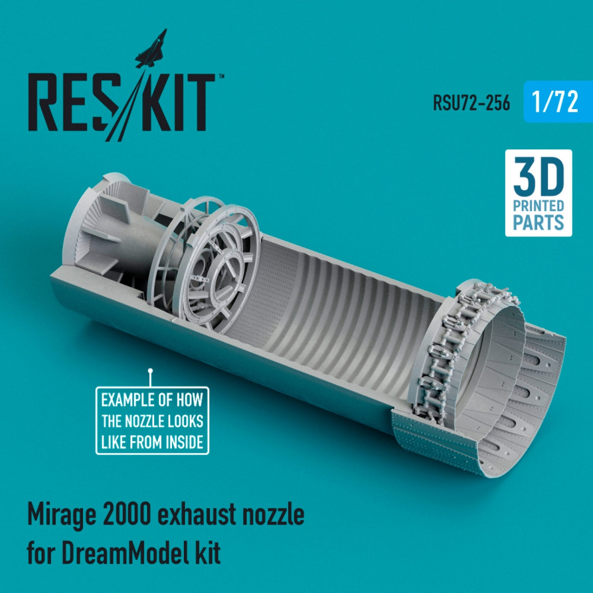 RESKIT RSU72-0256 MIRAGE 2000 EXHAUST NOZZLE FOR DREAMMODEL KIT (3D PRINTED) 1/72 – zdjęcie 2