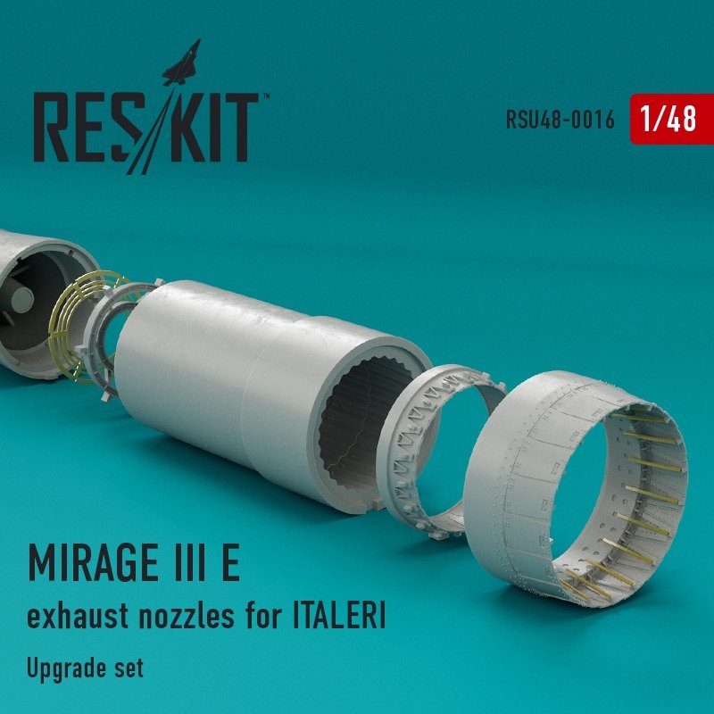 RESKIT RSU48-0016 Mirage III E exhaust nozzles Italeri 1/48