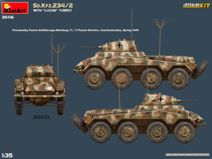 MiniArt 35416 Sd.Kfz.234/2 WITH LUCHS TURRET. INTERIOR KIT 1/35 – zdjęcie 2