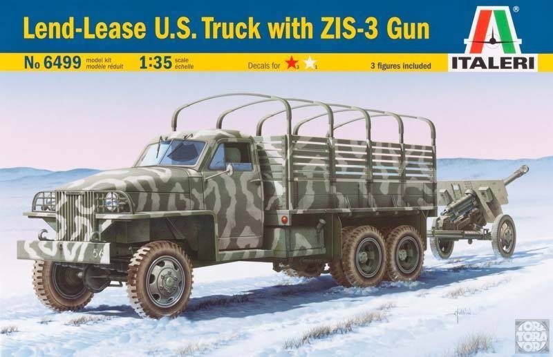 Italeri 6499 2 1/2 ton 6x6 Lend Lease Truck w/ ZIS-3 1/35