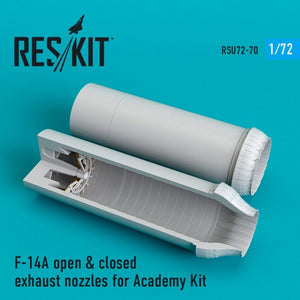 RESKIT RSU72-0070 Buses d&amp;#39;échappement ouvertes et fermées pour F-14A Tomcat (échelle 1/72)