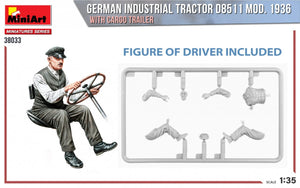 MiniArt 38033 GERMAN INDUSTRIAL TRACTOR D8511 MOD. 1936 WITH CARGO TRAILER 1/35 – image 2