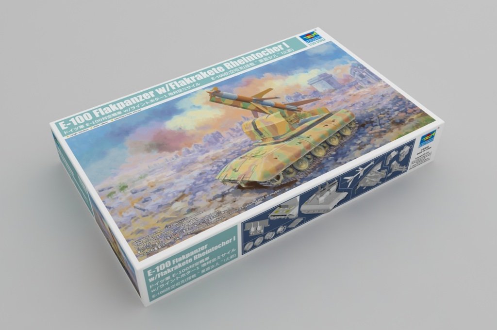 Trumpeter 09586 E-100 Flakpanzer w/Flakrakete Rheintocher I 1/35 – zdjęcie 2