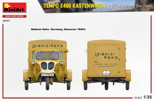 MiniArt 38047 TEMPO E400 KASTENWAGEN 3-WHEEL DELIVERY BOX TRACK 1/35 – zdjęcie 14
