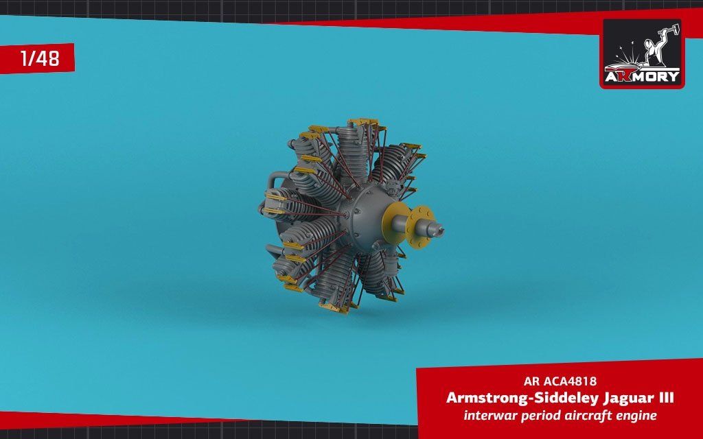 Armory Models ACA4818 A.S. Jaguar-III aircraft engine 1/48 – zdjęcie 5