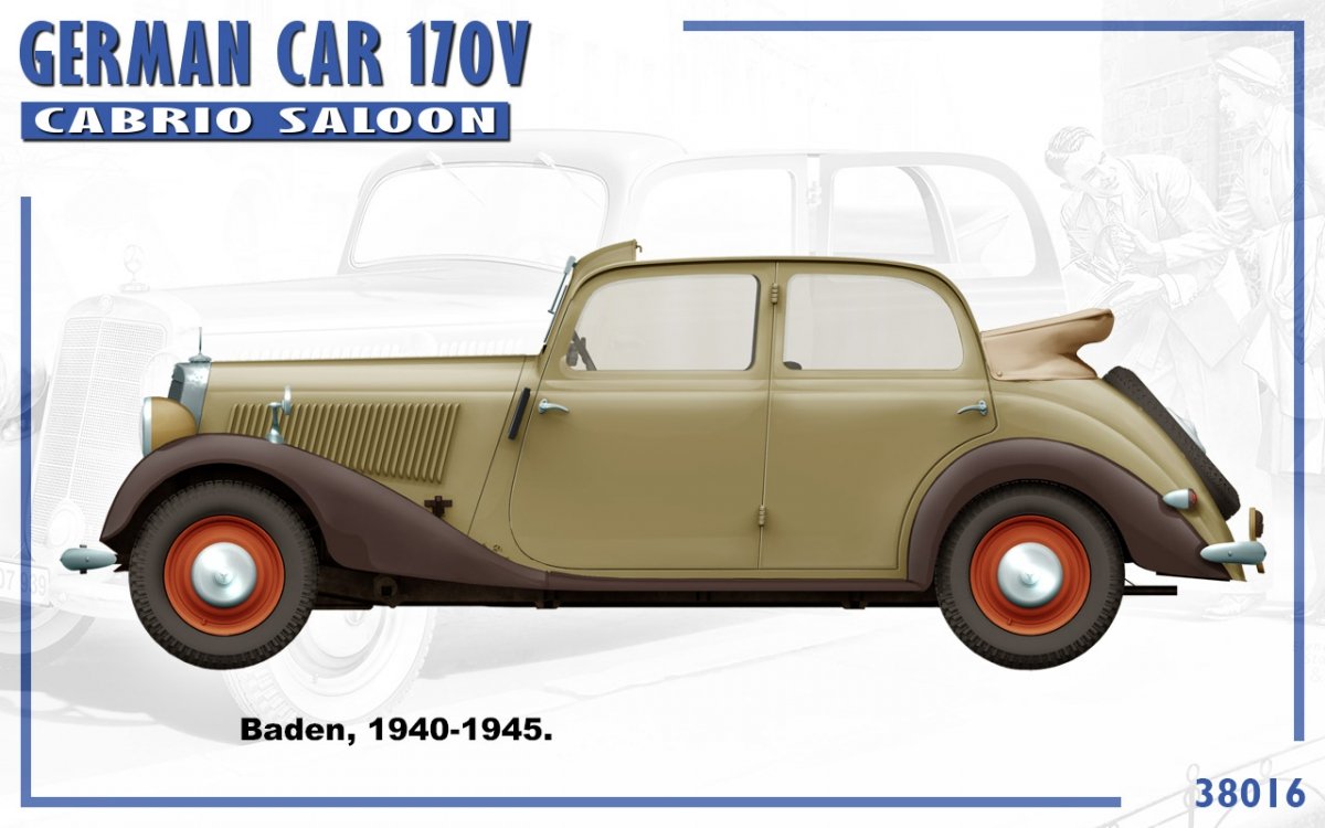 MiniArt 38016 GERMAN CAR 170V CABRIO SALOON 1/35 – zdjęcie 6