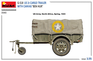MiniArt 35443 G-518 US 1t CARGO TRAILER WITH CANVAS BEN HUR 1/35 – zdjęcie 8