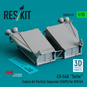 RESKIT RSU35-0051 CH-54A &amp;quot;Tarhe&amp;quot; Engine Air Particle Separator (EAPS) for ICM kit (3D Printed) 1/35 – zdjęcie 3
