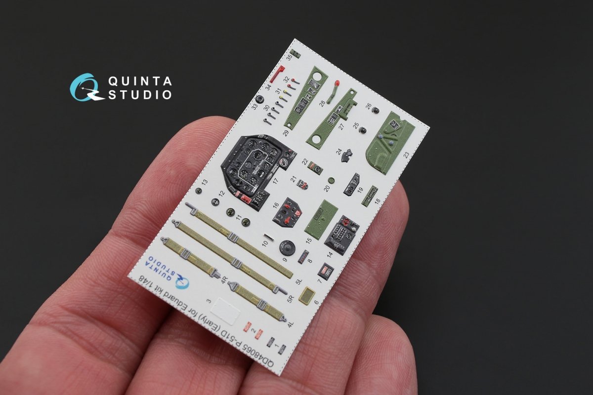 Quinta Studio QD48065 P-51D (Early) 3D-Printed &amp;amp; coloured Interior on decal paper (for Eduard kit) 1/48 – Bild 2