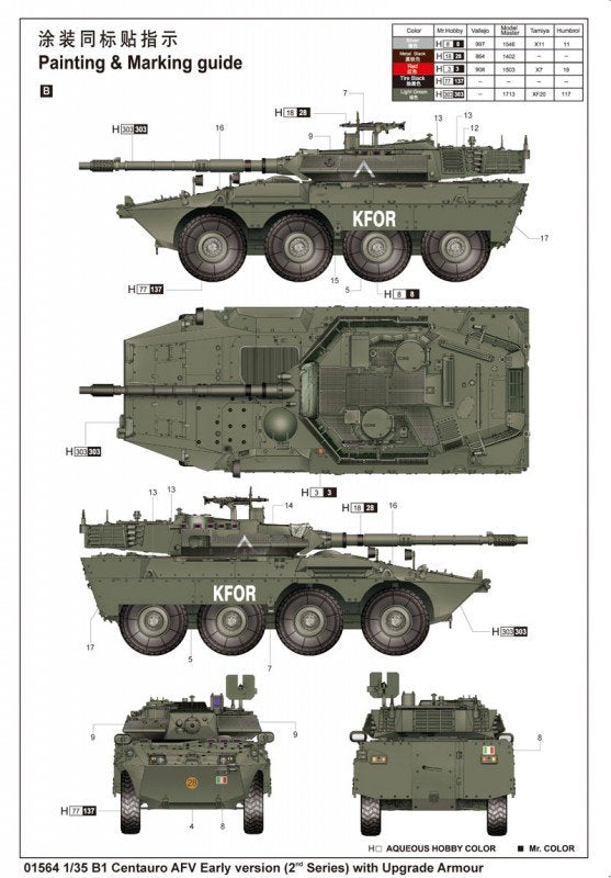 Trumpeter 01564 B1 Centauro AFV Early Verslon (2nd Series) with Upgrade Armor (1/35) – image 7