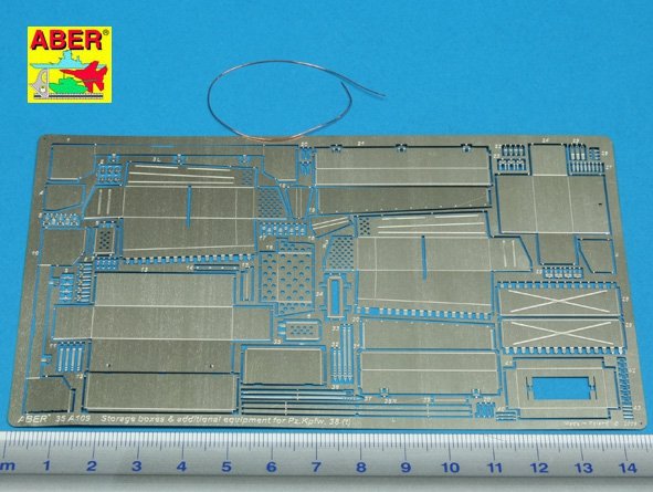 Aber 35A109 Storage boxes and additional equipment for german tank Pz.Kpfw. 38 (t) 1/35 – image 2